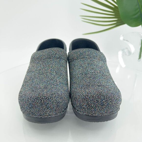 Sanita Pro Womens Clog Size 36 5 Textured Black Leather Work Nursing Shoe - Picture 3 of 14